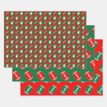 赤と緑のサッカーとサンタマッチングクリスマス