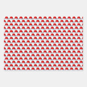 赤と緑のサンタクロースのクリスマス ラッピングペーパーシート (正面)