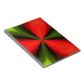 赤と緑のシェイプ抽象芸術アートノートブック ノートブック (右側)