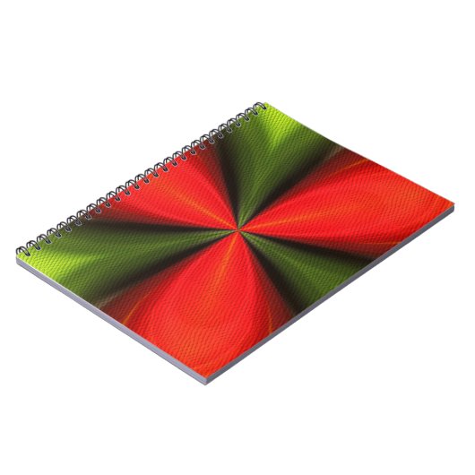 赤と緑のシェイプ抽象芸術アートノートブック ノートブック (左側)