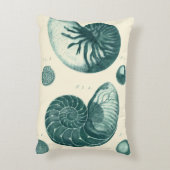 赤と緑のシーシェルアート アクセントクッション (裏面(縦))