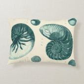 赤と緑のシーシェルアート アクセントクッション (裏面)