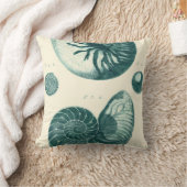 赤と緑のシーシェルアート クッション (ブランケット)