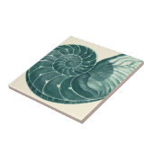 赤と緑のシーシェルアート タイル (側面)