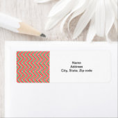 赤と緑のジグザグ ラベル (インサイチュ)