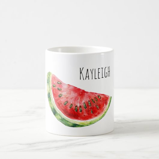 赤と緑のスイカ コーヒーマグカップ (中央)