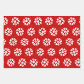 赤と緑のスイミング&ダイビング泳ぐ人クリスマス ラッピングペーパーシート (正面3)