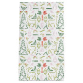 赤と緑のスカンジナビア様式抱き枕 スモールペーパーバッグ (正面)