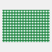 赤と緑のスクエア柄 ラッピングペーパーシート (正面3)