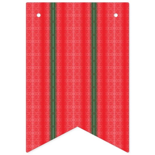 赤と緑のストライプの背景 バンティングフラッグ (第2の旗)