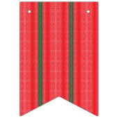 赤と緑のストライプの背景 バンティングフラッグ (第1の旗)