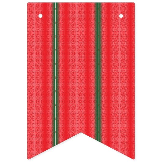 赤と緑のストライプの背景 バンティングフラッグ (第1の旗)