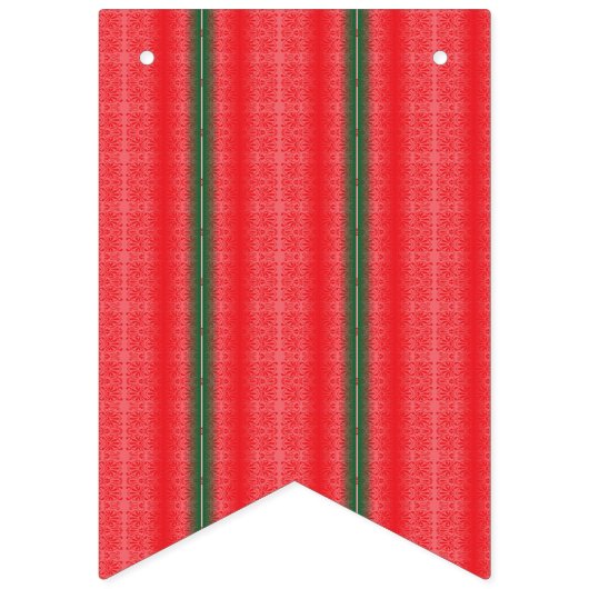 赤と緑のストライプの背景 バンティングフラッグ (第3の旗)