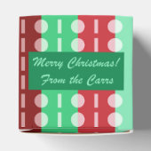 赤と緑のストライプクリスマスサークルクラシック フェイバーボックス (上部)