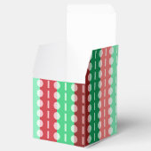 赤と緑のストライプクリスマスサークルクラシック フェイバーボックス (オープン)