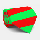 赤と緑のストライプデザイン ネクタイ (ロール)