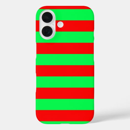 赤と緑のストライプデザイン Case-Mate iPhoneケース (裏面)