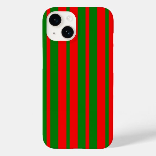 赤と緑のストライプデザイン Case-Mate iPhoneケース (裏面)