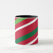 赤と緑のストライプマグ#HolidayZ マグカップ (中央)