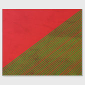 赤と緑のストライプ紙 ラッピングペーパー (フラット)