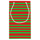 赤と緑のストライプ スモールペーパーバッグ (裏面)