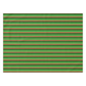 赤と緑のストライプ テーブルクロス (正面(横))