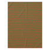 赤と緑のストライプ テーブルクロス (正面)