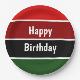 赤と緑のストライプ ペーパープレート