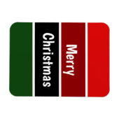 赤と緑のストライプ マグネット (横)