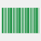 赤と緑のストライプ ラッピングペーパーシート (正面3)