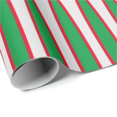 赤と緑のストライプ ラッピングペーパー (ロールコーナー)