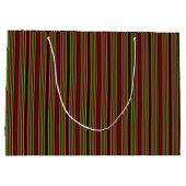 赤と緑のストライプ ラージペーパーバッグ (裏面)