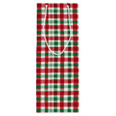 赤と緑のストライプ ワインギフトバッグ (裏面)