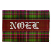 赤と緑のタルテンクリスマスを祈る 枕カバー (裏面)