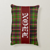 赤と緑のタルテンクリスマスアクセント枕 アクセントクッション (裏面(縦))