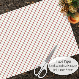 赤と緑のダブルストライプズインホリデーカラー 薄葉紙