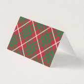 赤と緑のチェッククリスマスカード (裏面)