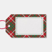赤と緑のチェック ギフトタグ (裏面横)