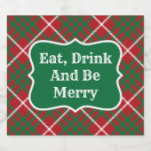 赤と緑のチェック ビールラベル (シングルラベル)