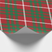 赤と緑のチェック ラッピングペーパー (角)