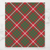 赤と緑のチェック ワインラベル (シングルラベル)