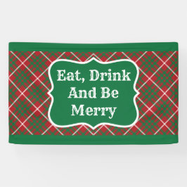 赤と緑のチェック 横断幕