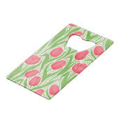 赤と緑のチューリップ クレジットカード栓抜き (裏面アングル)