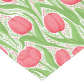 赤と緑のチューリップ ショートテーブルランナー (コーナー)