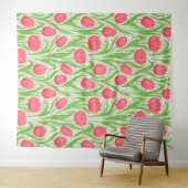 赤と緑のチューリップ タペストリー (インサイチュ(横))