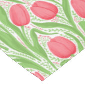 赤と緑のチューリップ テーブルクロス (アングル)