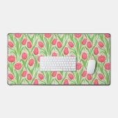 赤と緑のチューリップ デスクマット (キーボード&マウス)