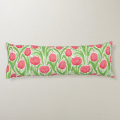 赤と緑のチューリップ ボディピロー (裏面)