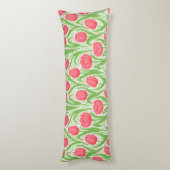 赤と緑のチューリップ ボディピロー (裏面 (縦))