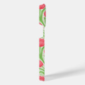 赤と緑のチューリップ iPhoneケース (右側面)